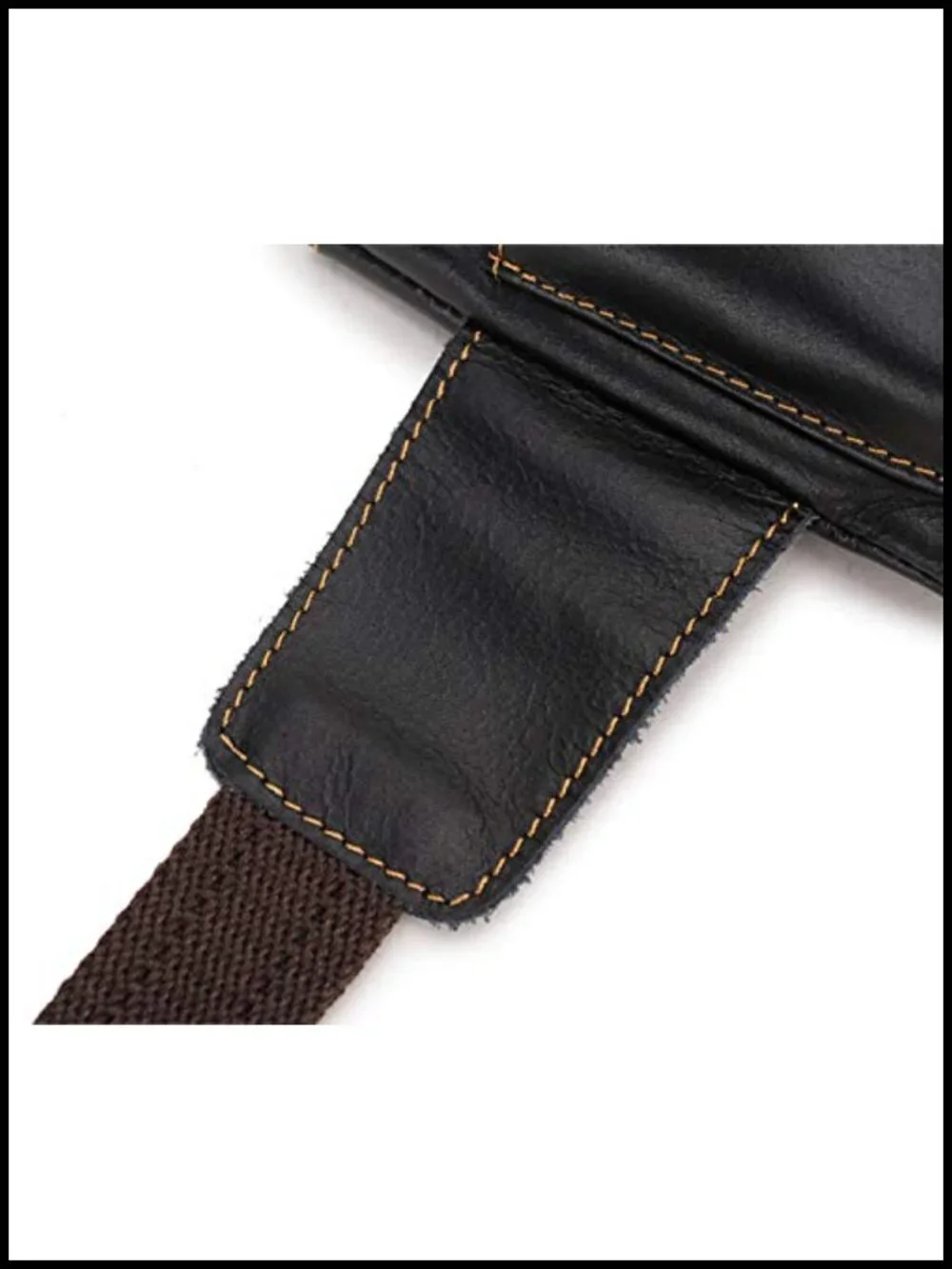 Genuine Leather Waist Pack Messenger Bag Fanny Pack for Travel Running Hiking